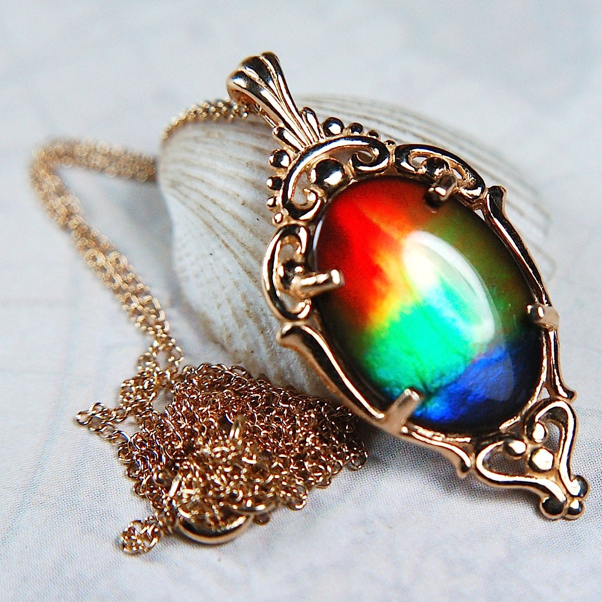 Ammolite Jewelry Top Grades Only. by AmmoliteHunter on Etsy