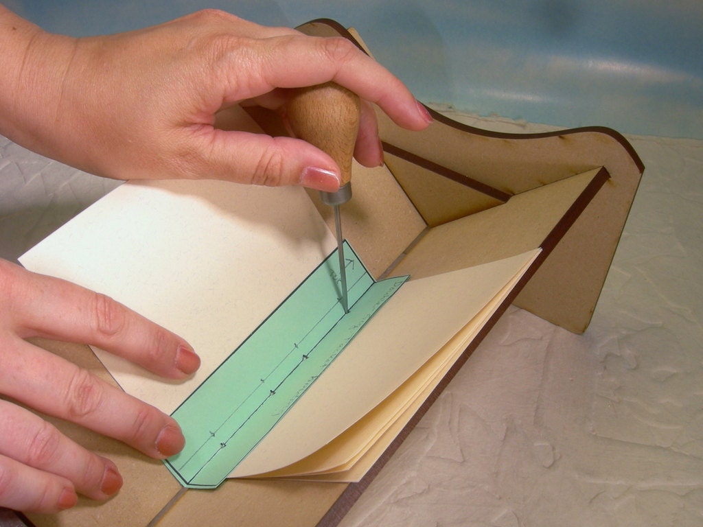 Bookbinding Sewing Cradle Collapsible Wooden Punch Cradle Hole