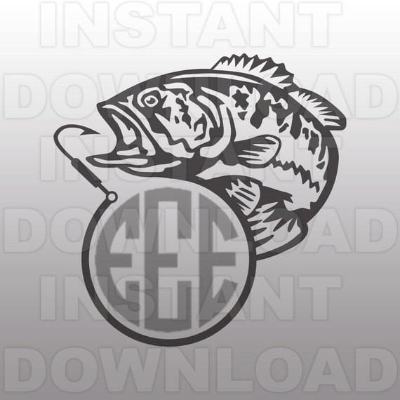 Free Free Fishing Hook Svg Monogram 747 SVG PNG EPS DXF File