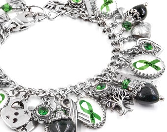 Mental Health Awareness Charm Bracelet, Mental Health Jewelry, Mental Health Bracelet, Semicolon, I am enough, Mental Illness Bracelet