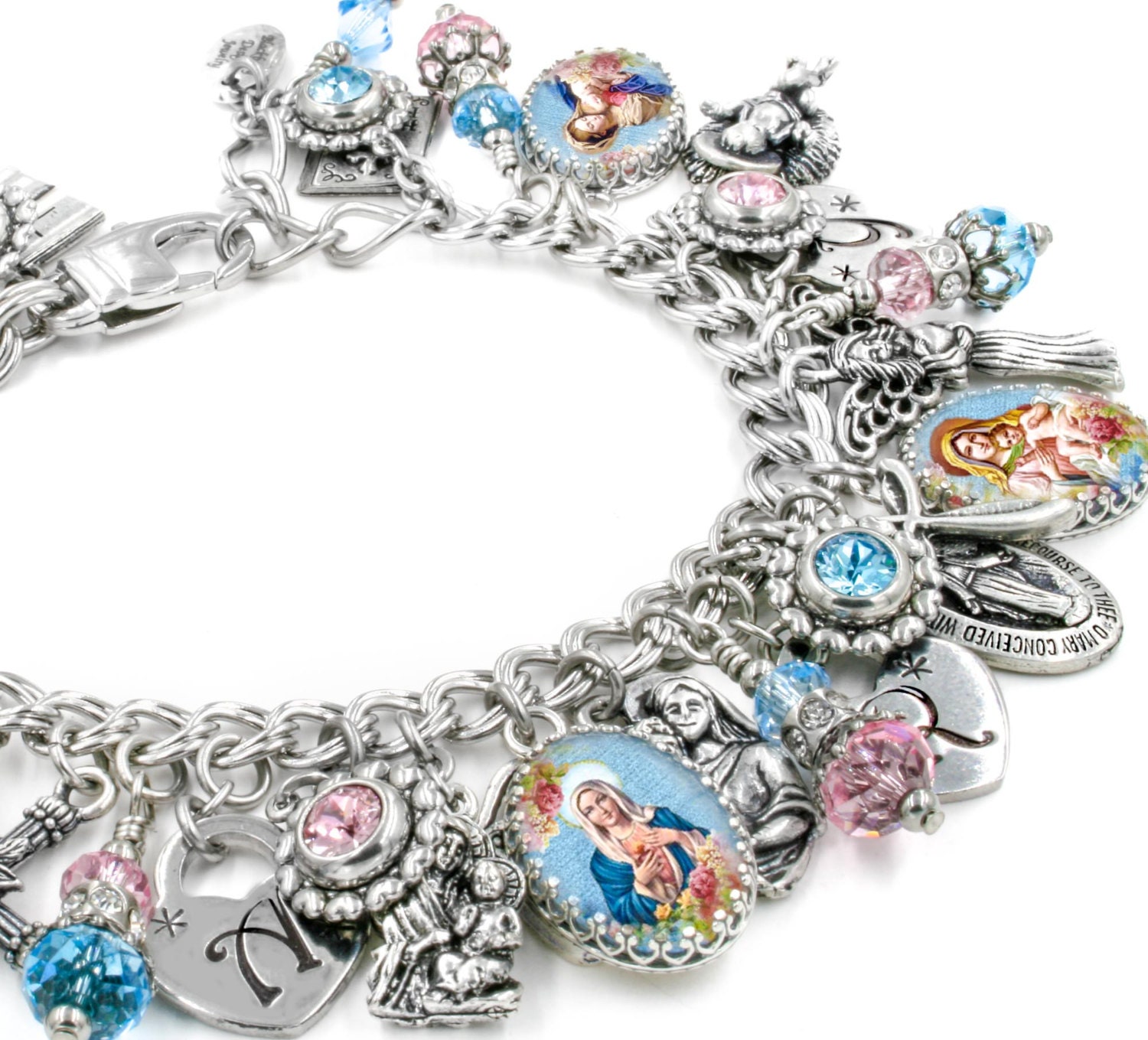 Charm Bracelet Faith Jewelry Catholic Jewelry Christian