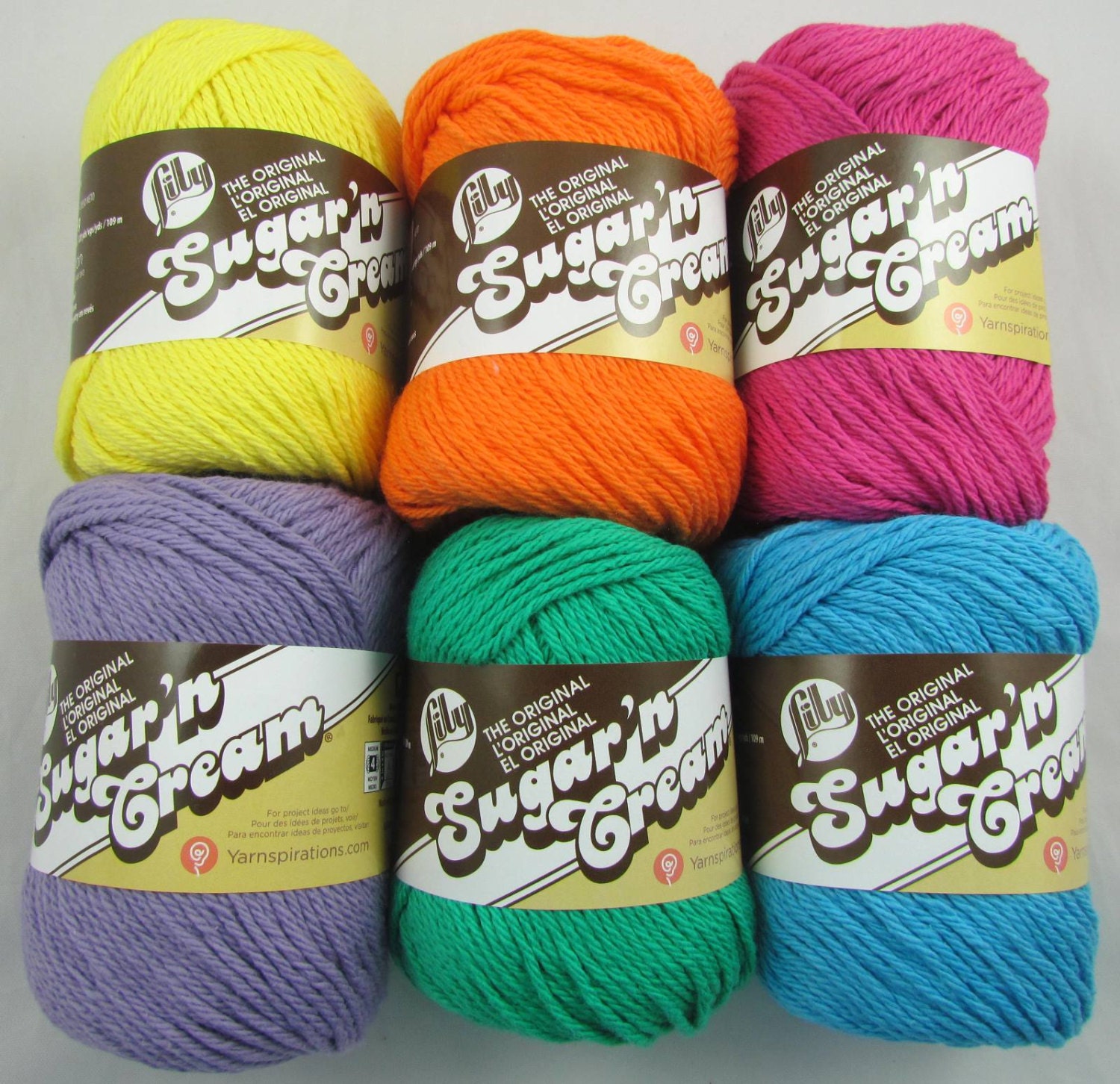 SUMMER Lily Sugar'n Cream Cotton Yarn Colors