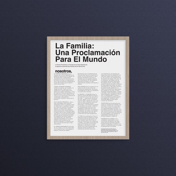 La Familia Una Proclamacion Para El Mundo by prettyinkdesign