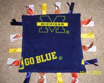Homemade, Michigan Wolverines, Ribbon Blanket