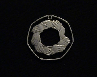 GREECE cut coin pendant Atom our favorite by