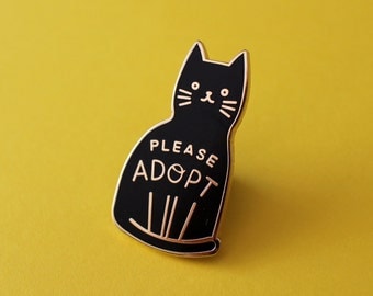 Adopt a Cat Enamel Pin