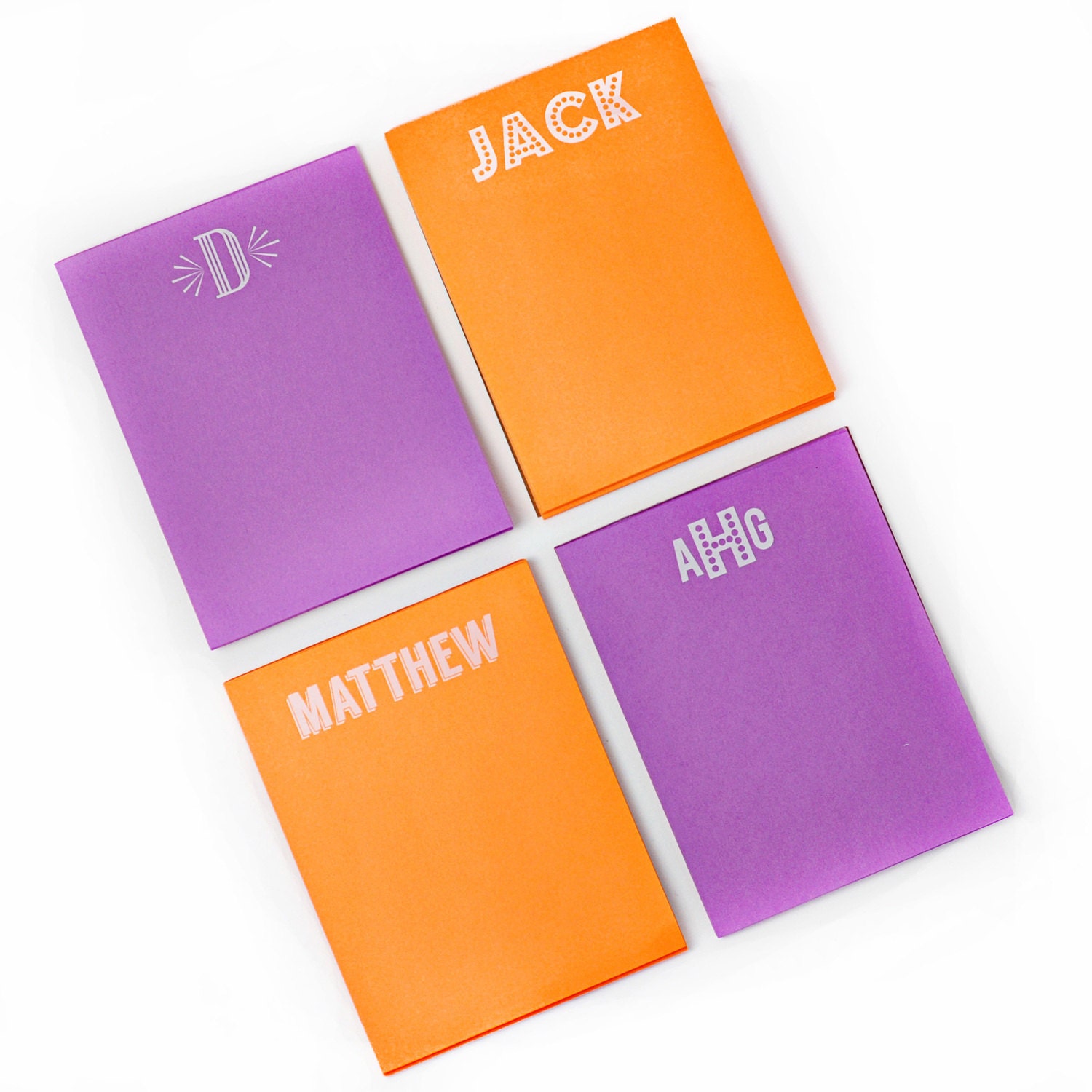 Personalized Neon Small Note Pad