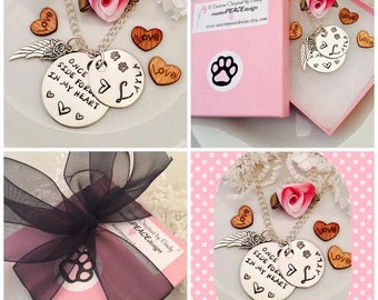 3 Charm Pet Memorial Jewelry - Necklace - Pet Lover Jewelry - Dog Lover - In Memory Of - DOBBY - Once by my side, Forever in my Heart