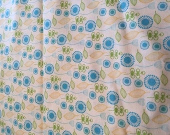 Blue Blooms & Bursts Fabric By Jen Da Silva
