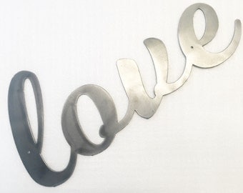 Wall Hanging Metal Word Art - Love