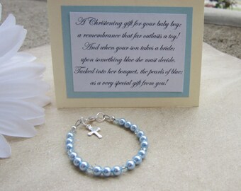 Boys Christening Gift, Boys Baptism Gift, Boys Bracelet, Gift for Baptism, Baptism Jewelry, Gift for Christening, Religious Jewelry