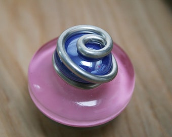 Colorful Glass Cabinet Knobs/Kitchen Cabinet Knobs/ Furniture Handles/ Bathroom Cabinet Knobs / Bi-fold Doors- Fused Glass Knobs