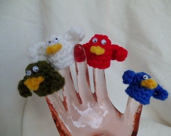 Crochet Bird Finger Puppets