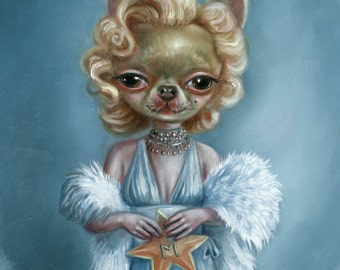 Angel Face Marylin Monroe Print on Paper / Ilona Cutts