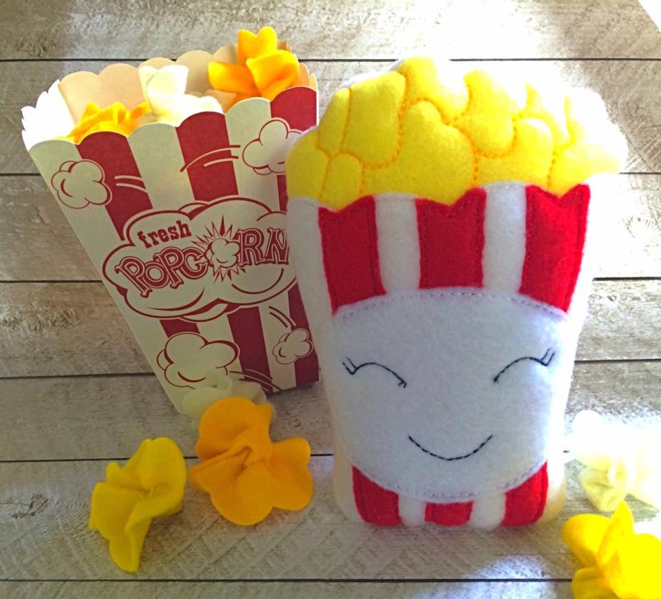 Plush Popcorn Stuffed Toy by lilliannamarie on Etsy