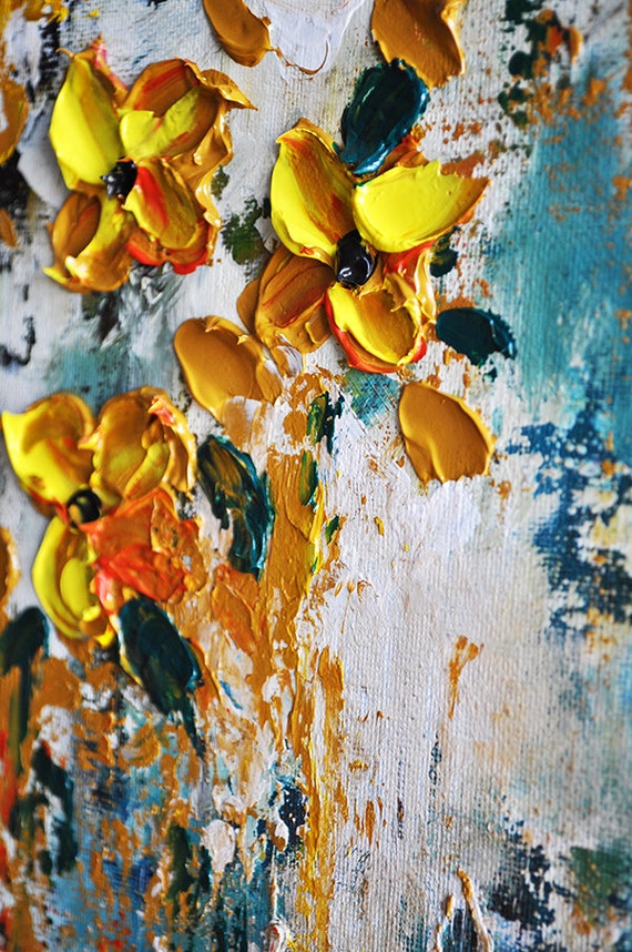 Original Abstract Oil Painting on Panel Impasto by AbstractArtM