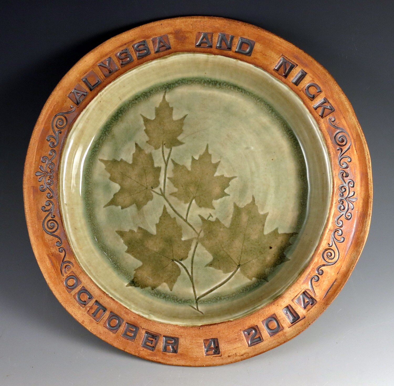 Wedding Plate Personalized Commemorative Plate Serving