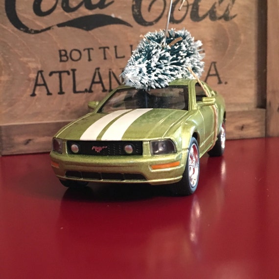 ford mustang carrying christmas tree ornament ford mustang carrying christmas tree ornament