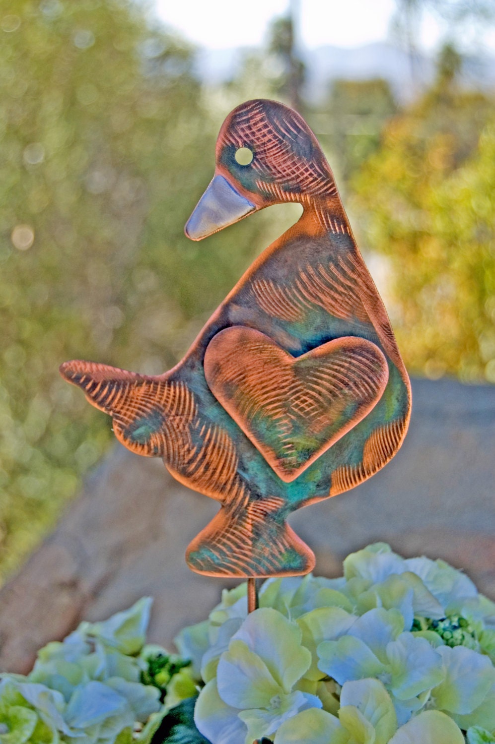 Duck Handmade Stake / Metal Garden Art / Yard by ...