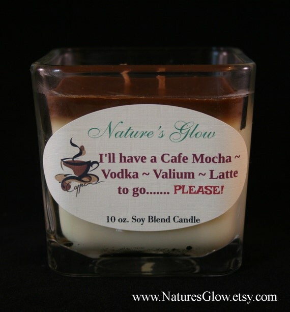 Items similar to Funny Candle Candle Quote Cafe Mocha Candle