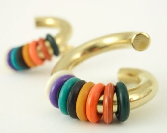 6 gauge Tribal Piercings - One Pair of Solid Brass Weights