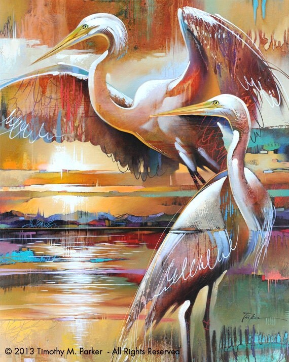 Contemporary Tropical Bird Art Modern Tropical Bird