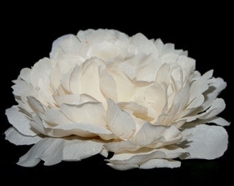 1 ENORMOUS Rust Orange Peony Artificial by SilkInspirations