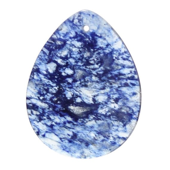 45mm Blueberry Quartz Teardrop Pendant necklace pear drop