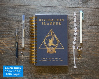 Divination Planner - Blue / Daily / 1-Inch Thick (SUPER THICK) - Choose Your Month and Times!