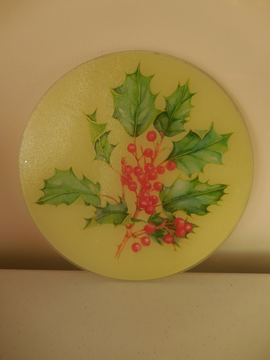 LARGE .Holiday Glass Large Hot Plates Haute Juice