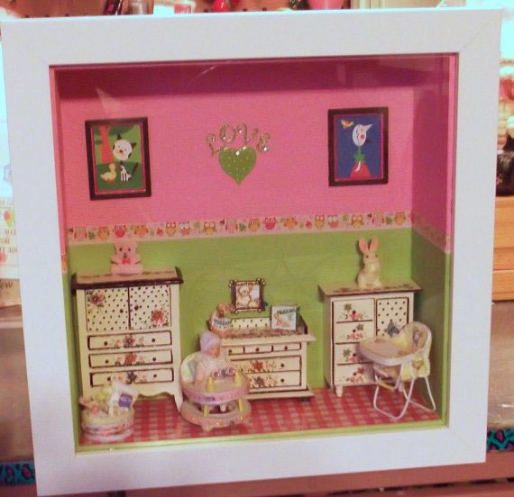 Baby Girl Nursery Shadow Box