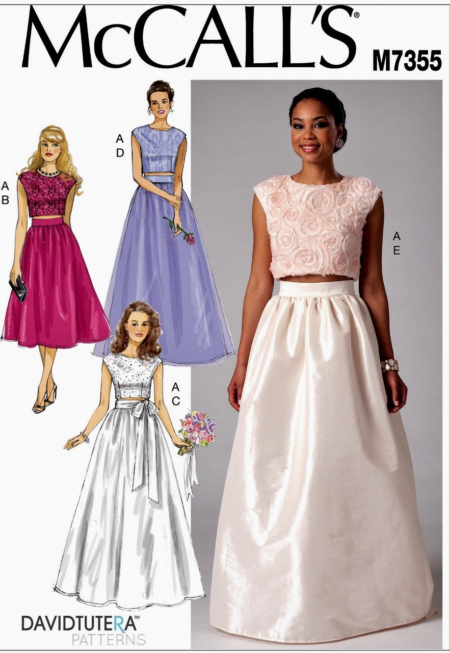 Sewing Pattern  Formal  Dress  Formal  Skirt and Top Pattern  