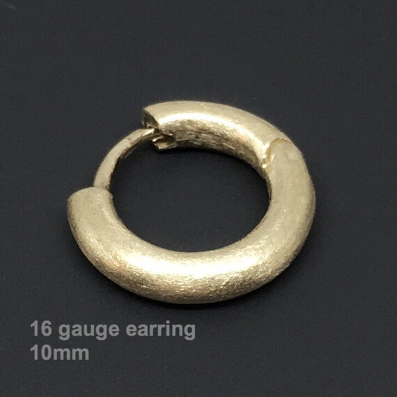 16 gauge silver hoop earrings men's hoop by 360JewelsElite on Etsy