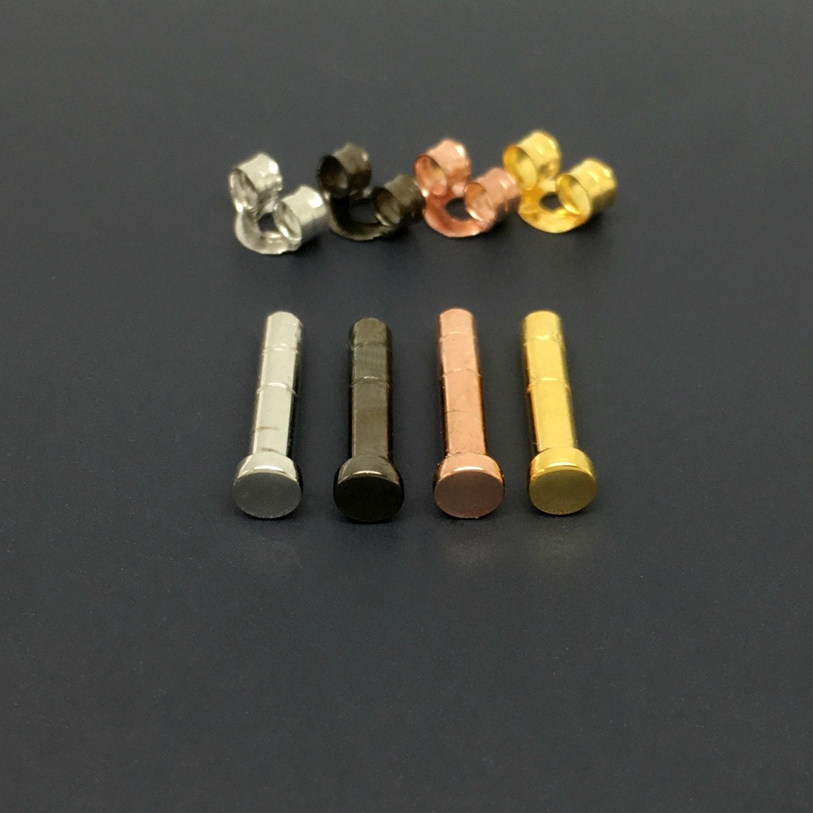 12 gauge stud earrings men's gauged earrings by 360JewelsElite