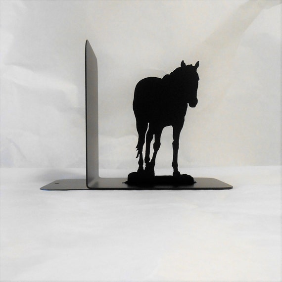 Horse Silhouette Single Metal Art Bookend
