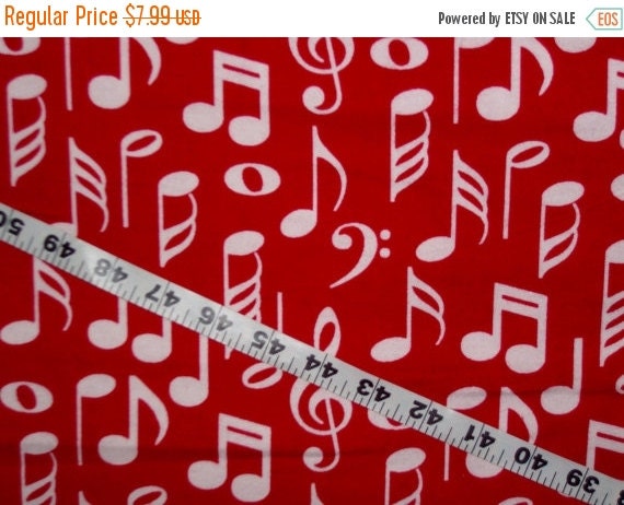 Musical Flannel Fabric With Music Notes By Conniesquiltfabrics