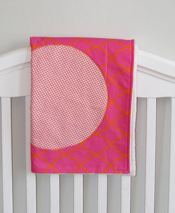 Baby Girl Pink Blanket toddler blanket pink and orange
