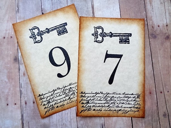 Vintage Table Numbers 9