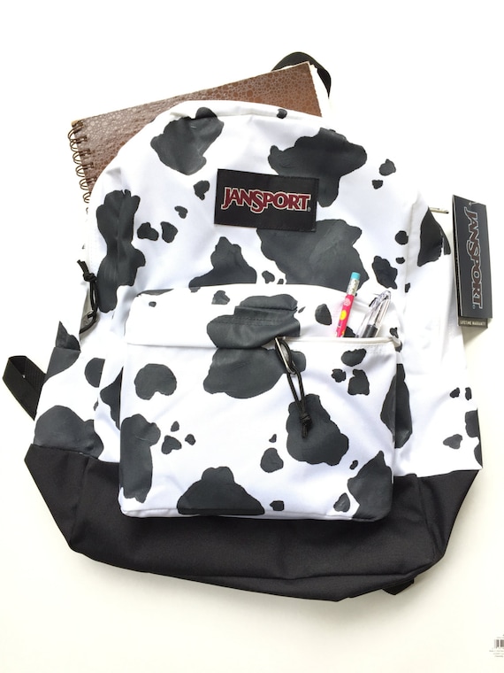 Custom Cow Print Hand Painted Jansport Backpack Back to School
