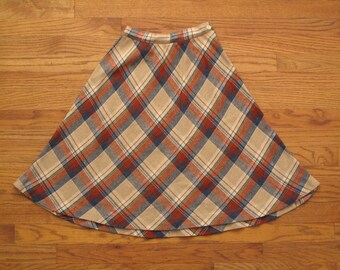 womens vintage tartan skirt
