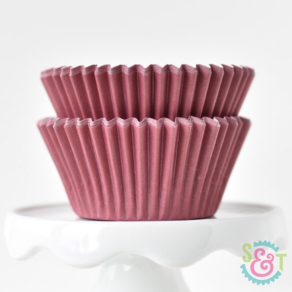 Solid Maroon GREASEPROOF Cupcake Liners BakeBright Baking Cups