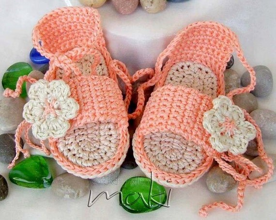 PRETTY Baby sandals crochet pattern Permission to sell
