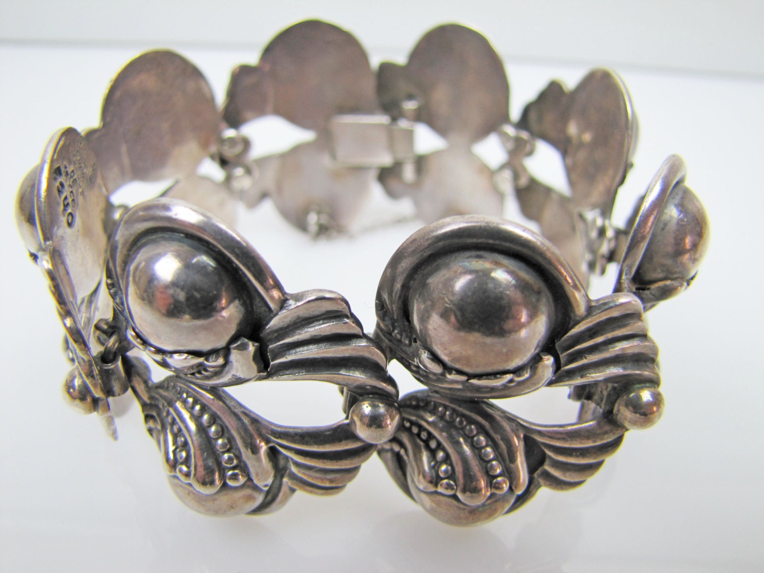 Margot De Taxco Sterling Silver Bracelet 5240. Mexico Silver