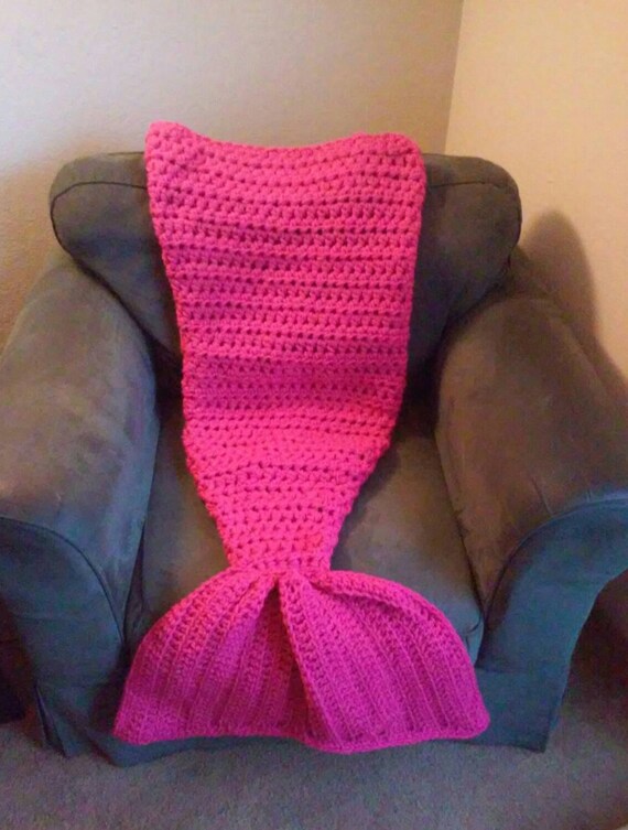 Mermaid Tail Blanket Pink Childrens Mermaid Tail by superflyhel