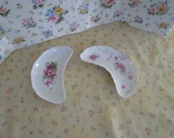 Mis-Matched Crescent Shaped Dresser Dishes