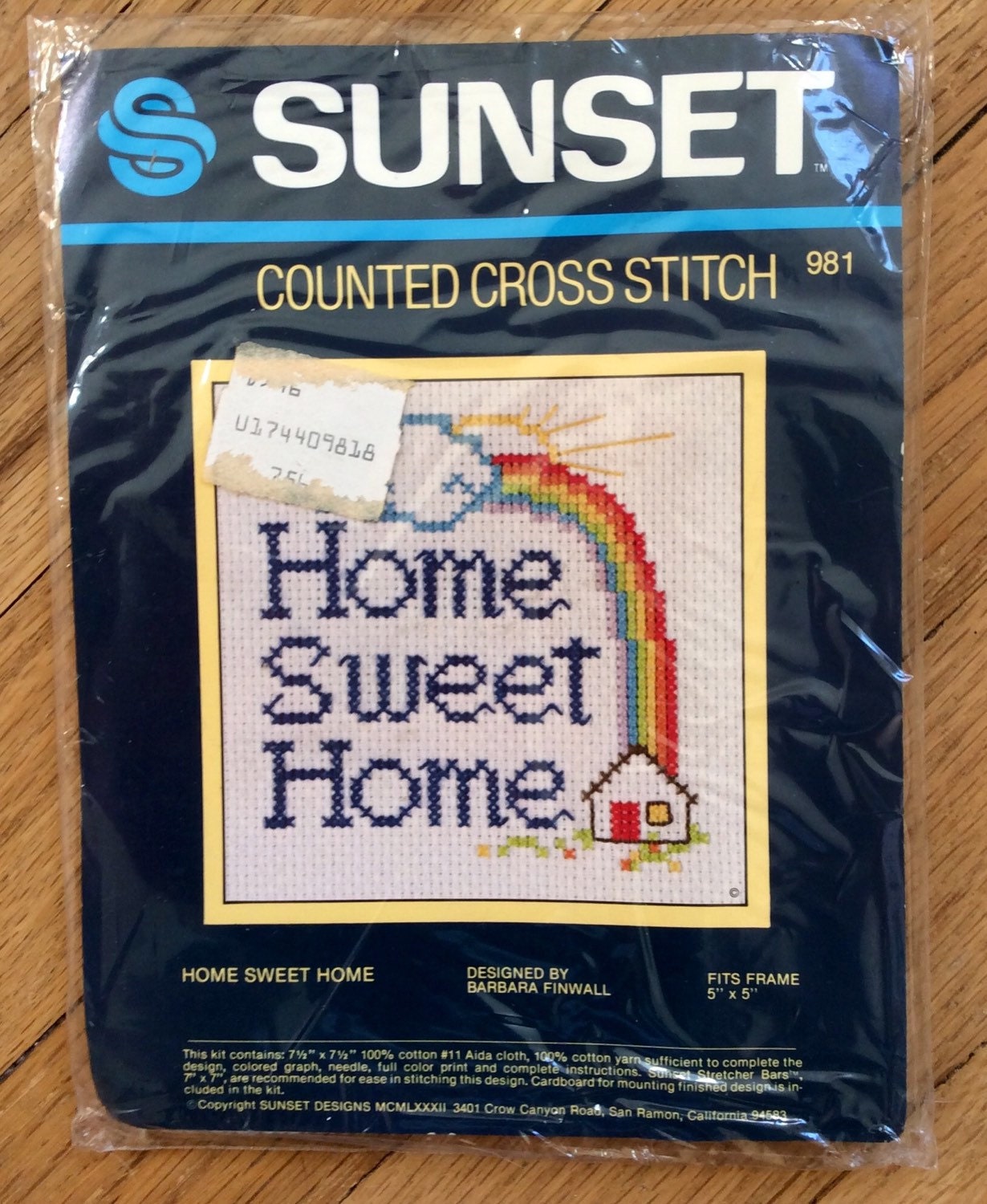 Home Sweet Home Vintage Counted Cross Stitch Kit by Sunset