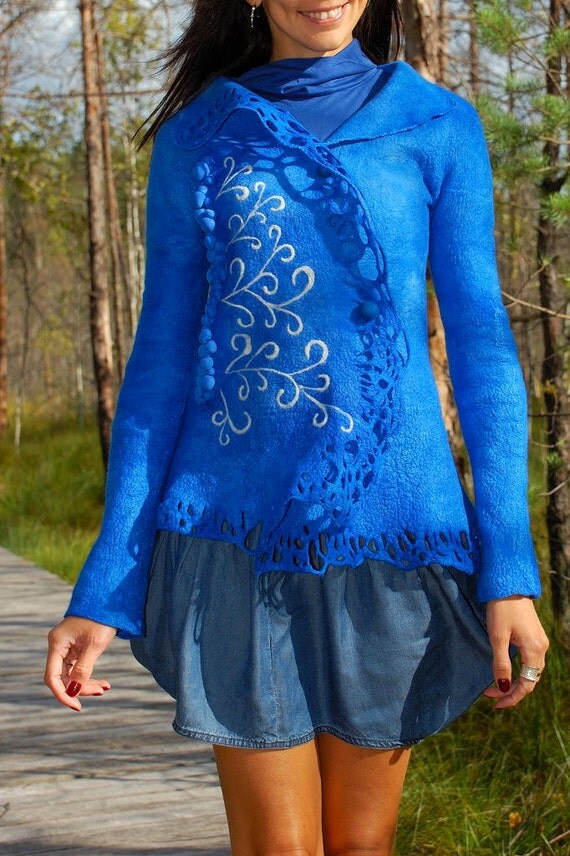 Felt jacket Ornaments felted jacket wool jacket elegant