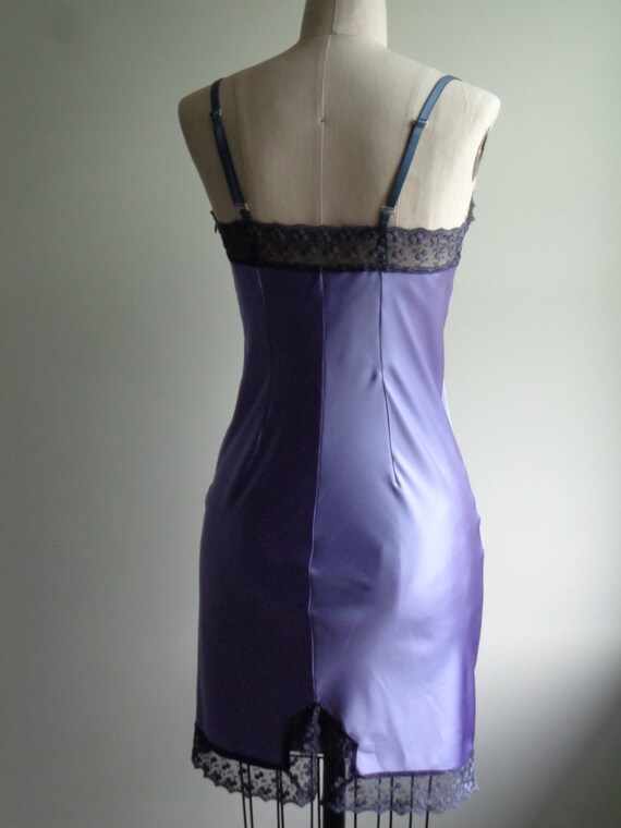 Purple Silk Slip Dress Bias Cut Dress Slip by DressmakersStudio