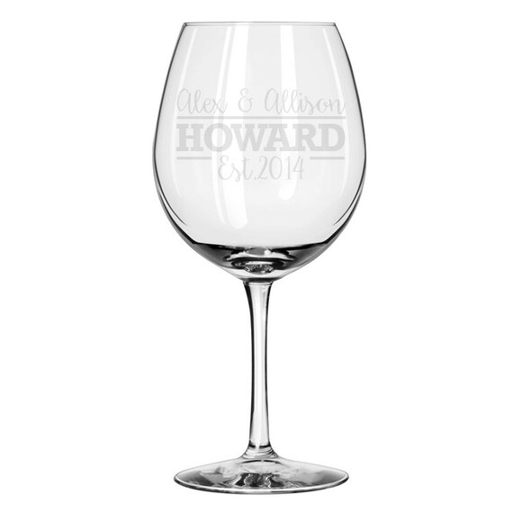 Personalized Oversized Red Wine Glass18 oz.7630 Full Name
