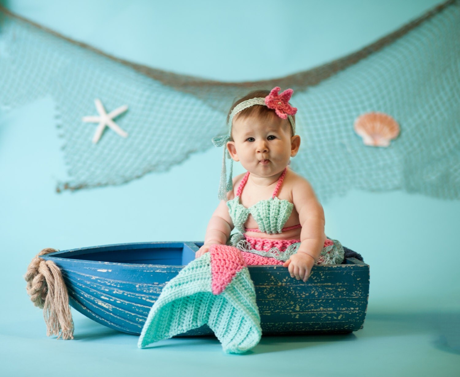 Mermaid Baby set mermaid costume mermaid 3 piece baby photo